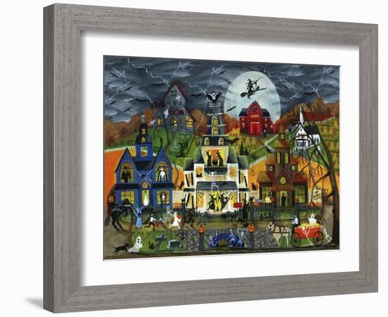 Spooky Street Cheryl Bartley-Cheryl Bartley-Framed Giclee Print