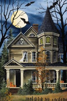 'Spooky Yellow House' Giclee Print - Debbi Wetzel | Art.com