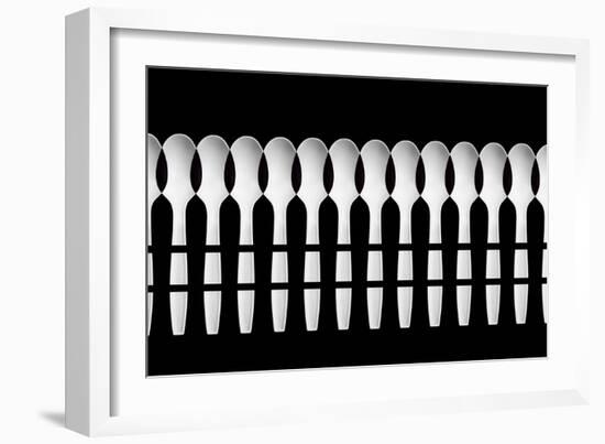 Spoons Abstract Fence-Jacqueline Hammer-Framed Photographic Print