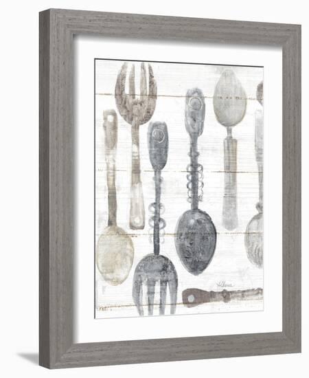 Spoons and Forks II Neutral-Albena Hristova-Framed Art Print