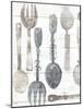 Spoons and Forks II Neutral-Albena Hristova-Mounted Art Print