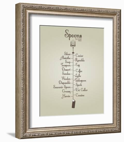 Spoons by Social Class-Stephen Wildish-Framed Art Print