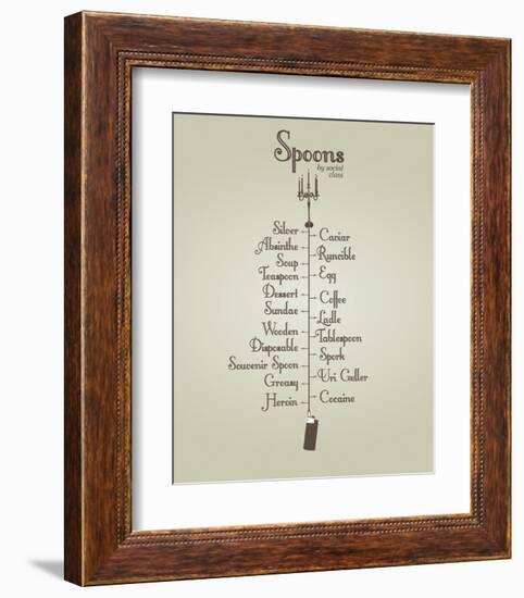 Spoons by Social Class-Stephen Wildish-Framed Art Print