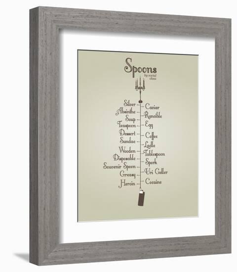 Spoons by Social Class-Stephen Wildish-Framed Art Print