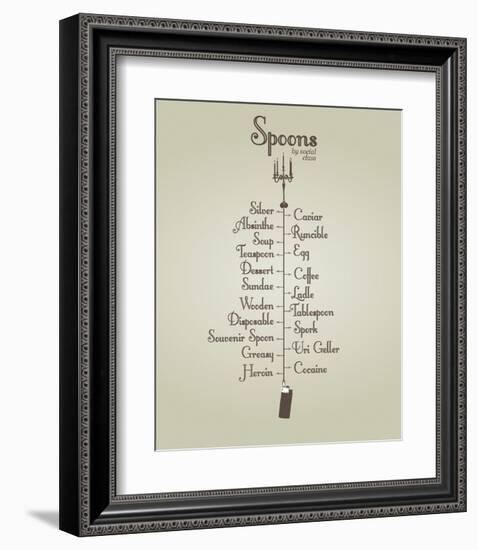 Spoons by Social Class-Stephen Wildish-Framed Art Print