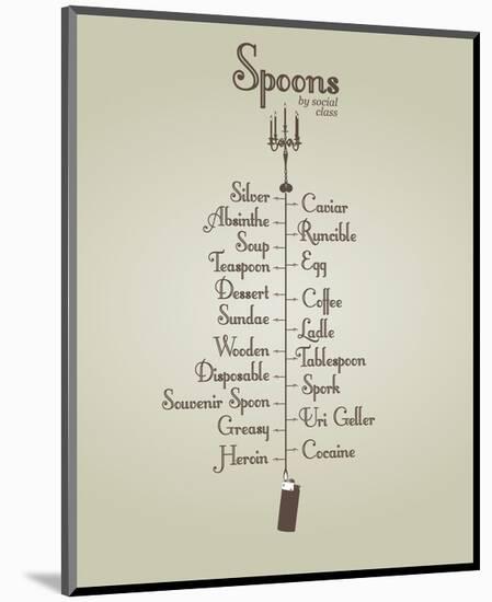 Spoons by Social Class-Stephen Wildish-Mounted Giclee Print