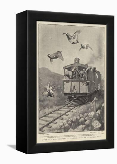 Sport and War, Shooting Partridges from an Armoured Train-William T. Maud-Framed Premier Image Canvas