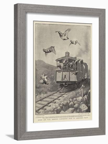 Sport and War, Shooting Partridges from an Armoured Train-William T. Maud-Framed Giclee Print