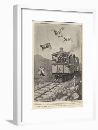 Sport and War, Shooting Partridges from an Armoured Train-William T. Maud-Framed Giclee Print