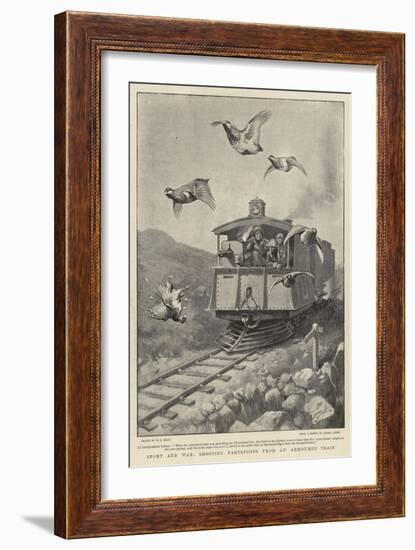 Sport and War, Shooting Partridges from an Armoured Train-William T. Maud-Framed Giclee Print