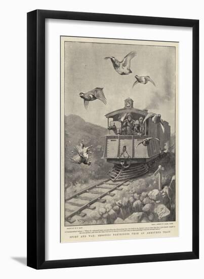 Sport and War, Shooting Partridges from an Armoured Train-William T. Maud-Framed Giclee Print