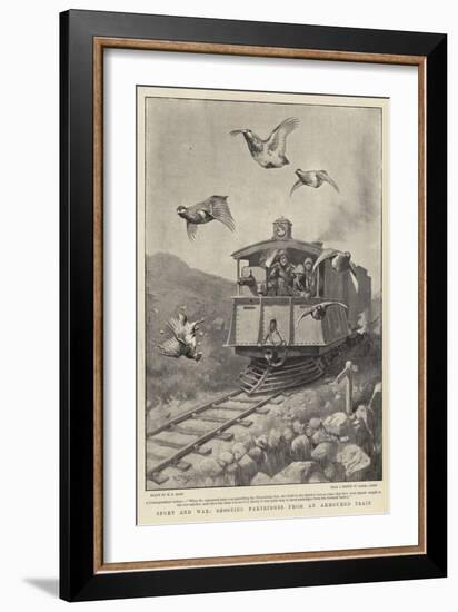 Sport and War, Shooting Partridges from an Armoured Train-William T. Maud-Framed Giclee Print