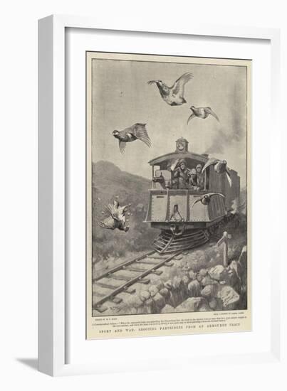 Sport and War, Shooting Partridges from an Armoured Train-William T. Maud-Framed Giclee Print