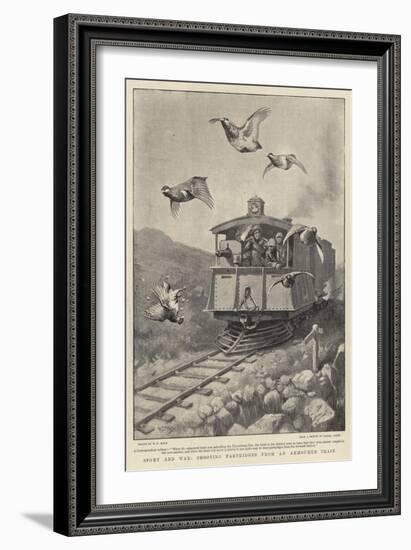 Sport and War, Shooting Partridges from an Armoured Train-William T. Maud-Framed Giclee Print