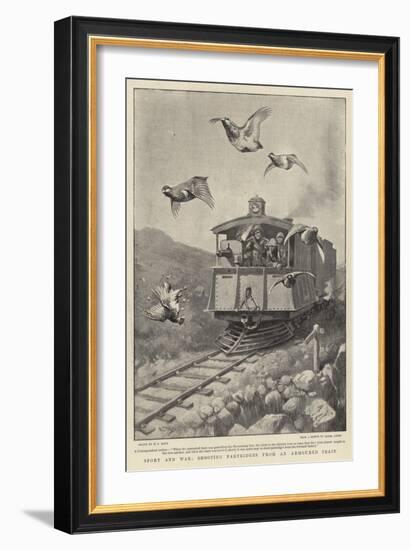 Sport and War, Shooting Partridges from an Armoured Train-William T. Maud-Framed Giclee Print