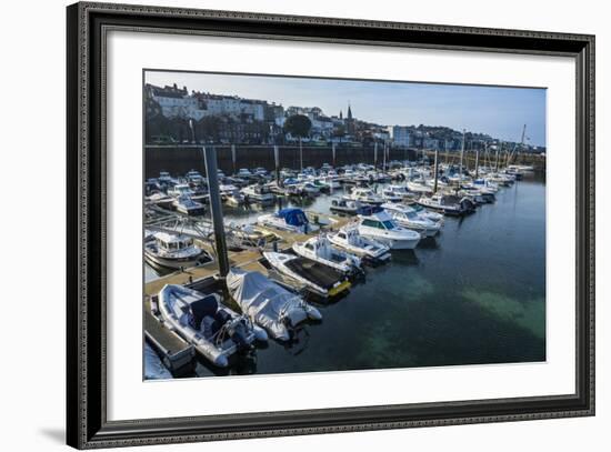 Sport Boat Harbour in Saint Peter Port, Guernsey, Channel Islands, United Kingdom-Michael Runkel-Framed Photographic Print