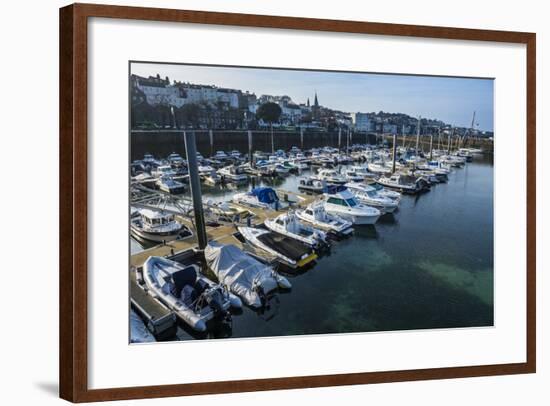 Sport Boat Harbour in Saint Peter Port, Guernsey, Channel Islands, United Kingdom-Michael Runkel-Framed Photographic Print