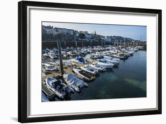 Sport Boat Harbour in Saint Peter Port, Guernsey, Channel Islands, United Kingdom-Michael Runkel-Framed Photographic Print