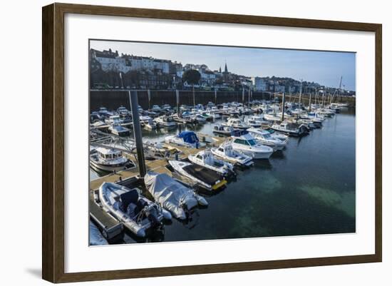 Sport Boat Harbour in Saint Peter Port, Guernsey, Channel Islands, United Kingdom-Michael Runkel-Framed Photographic Print