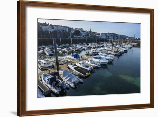 Sport Boat Harbour in Saint Peter Port, Guernsey, Channel Islands, United Kingdom-Michael Runkel-Framed Photographic Print