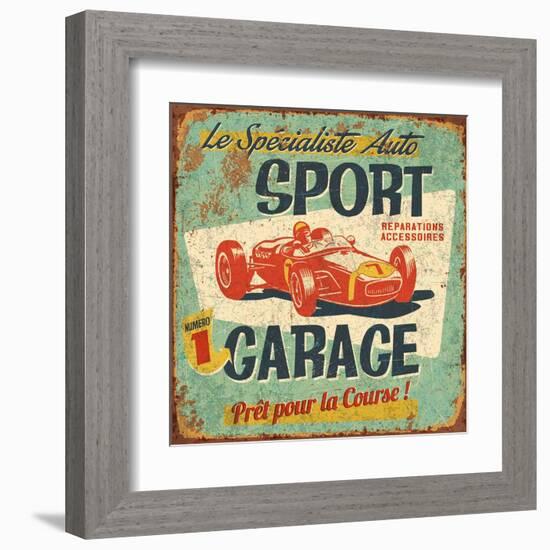 Sport Garage-Bruno Pozzo-Framed Art Print