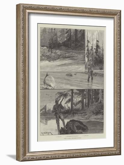 Sport in Alaska, with Salmon and Bear-Richard Caton Woodville II-Framed Giclee Print