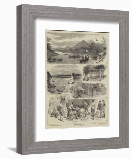 Sport in Siam-null-Framed Giclee Print