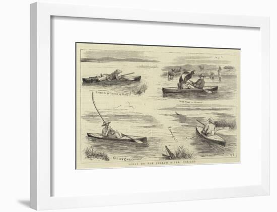 Sport on the Jhelum River, Punjaub-null-Framed Giclee Print