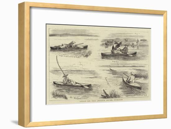 Sport on the Jhelum River, Punjaub-null-Framed Giclee Print