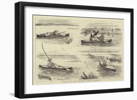 Sport on the Jhelum River, Punjaub-null-Framed Giclee Print