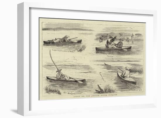 Sport on the Jhelum River, Punjaub-null-Framed Giclee Print