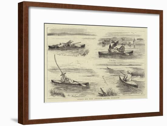 Sport on the Jhelum River, Punjaub-null-Framed Giclee Print