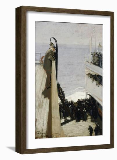 Sport on the S.S. Cedric, 1921 (Oil on Canvasboard)-William Nicholson-Framed Giclee Print