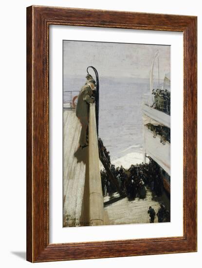 Sport on the S.S. Cedric, 1921 (Oil on Canvasboard)-William Nicholson-Framed Giclee Print