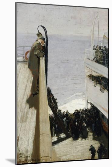 Sport on the S.S. Cedric, 1921 (Oil on Canvasboard)-William Nicholson-Mounted Giclee Print