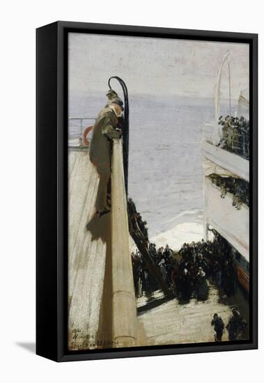 Sport on the S.S. Cedric, 1921 (Oil on Canvasboard)-William Nicholson-Framed Premier Image Canvas