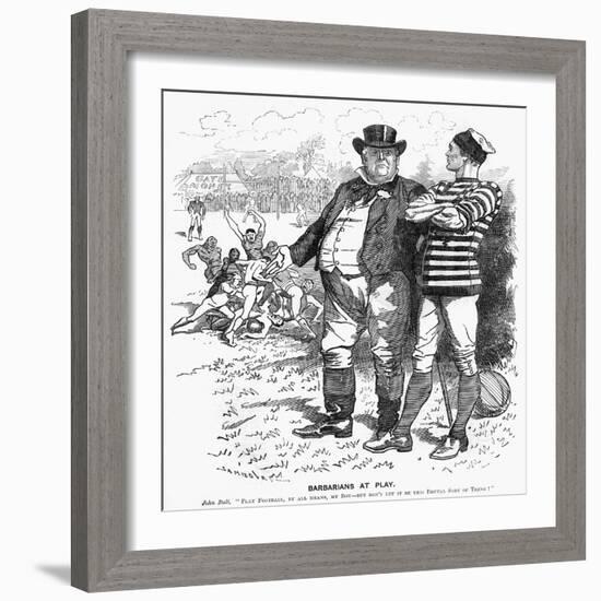 Sport, Rugby, Cartoon-null-Framed Art Print