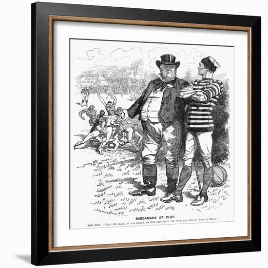 Sport, Rugby, Cartoon-null-Framed Art Print