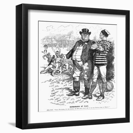 Sport, Rugby, Cartoon-null-Framed Art Print