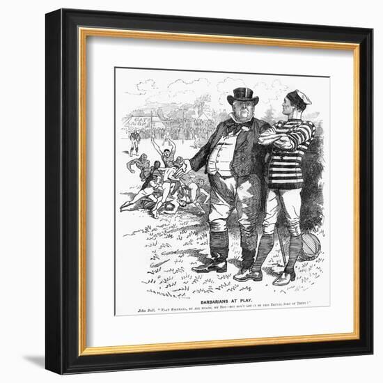 Sport, Rugby, Cartoon-null-Framed Art Print