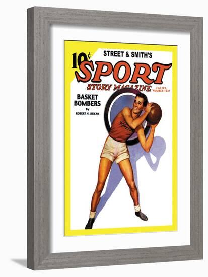 Sport Story Magazine: Basket Bombers-null-Framed Art Print