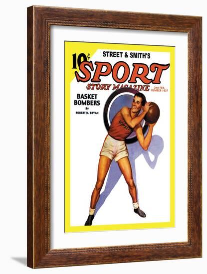 Sport Story Magazine: Basket Bombers-null-Framed Art Print