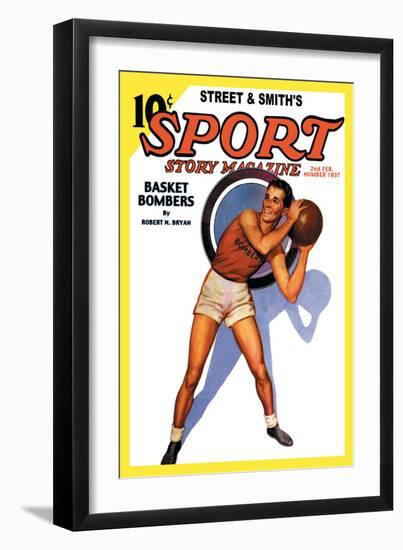 Sport Story Magazine: Basket Bombers-null-Framed Art Print