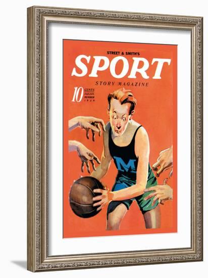 Sport Story Magazine: Stiff Competition-null-Framed Art Print