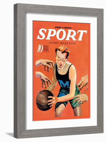 Sport Story Magazine: Stiff Competition-null-Framed Art Print