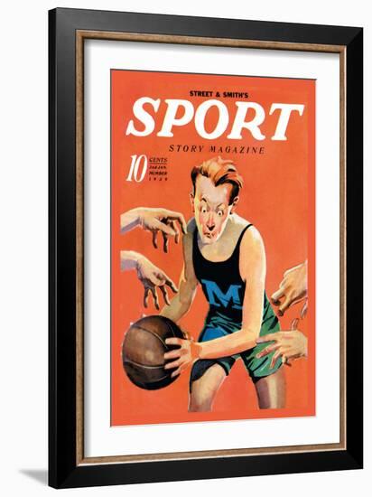 Sport Story Magazine: Stiff Competition-null-Framed Art Print