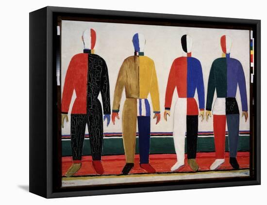 Sportifs (Sportsmen). Qatre Hommes Portrant Des Tenues De Sport Tres Colorees. Peinture De Kasimir-Kazimir Severinovich Malevich-Framed Premier Image Canvas