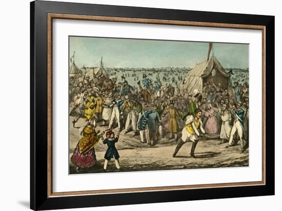 'Sporting in France- Mr. Jorrocks beats the Baron for Speed', 1838-Henry Thomas Alken-Framed Giclee Print