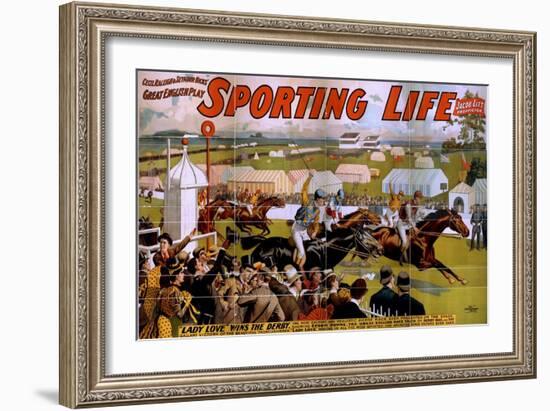 "Sporting Life" poster, 1898-American School-Framed Giclee Print