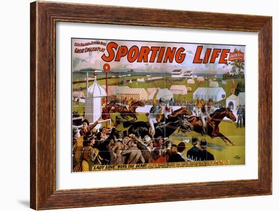 "Sporting Life" poster, 1898-American School-Framed Giclee Print